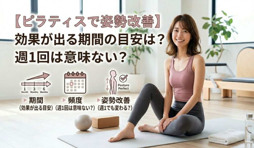 【ピラティスで姿勢改善】効果が出る期間の目安は？週1回は意味ない？